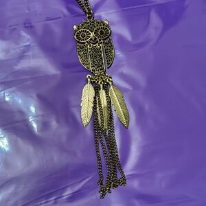 Bronze, toned owl necklace